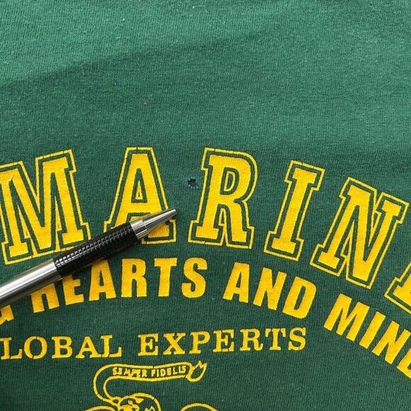 90s Vintage Marines Graphic Tee Mens Large USMC United State Marine Corps Funny - Picture 6 of 12